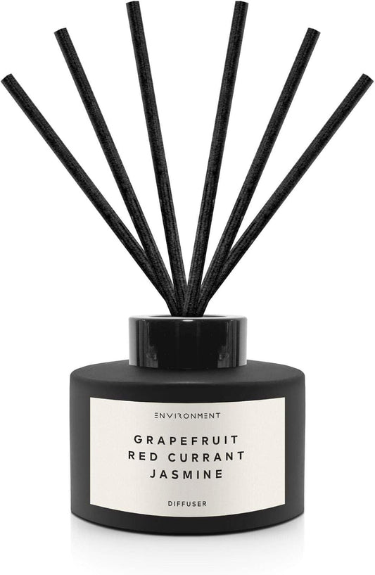 ENVIRONMENT Inspired by 5-Star Hotels MRT Reed Diffuser, 200ml Reed Diffuser Aromatherapy (Grapefruit | Red Currant | Jasmine) Reed Diffusers for Home, Diffusing Oil Fragrance, Home Fragrance Products