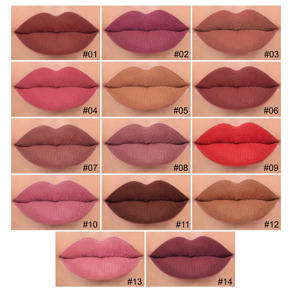 3Pcs Longwear Liquid Lip Liner Stain Marker Pen Set Long Lasting Waterproof, Pink Red Maroon Mauve Purple Matte 24 Hour Lip Liner and Lipstick Combo, Color Stay Lipliner All Day, Lip Stain peel off