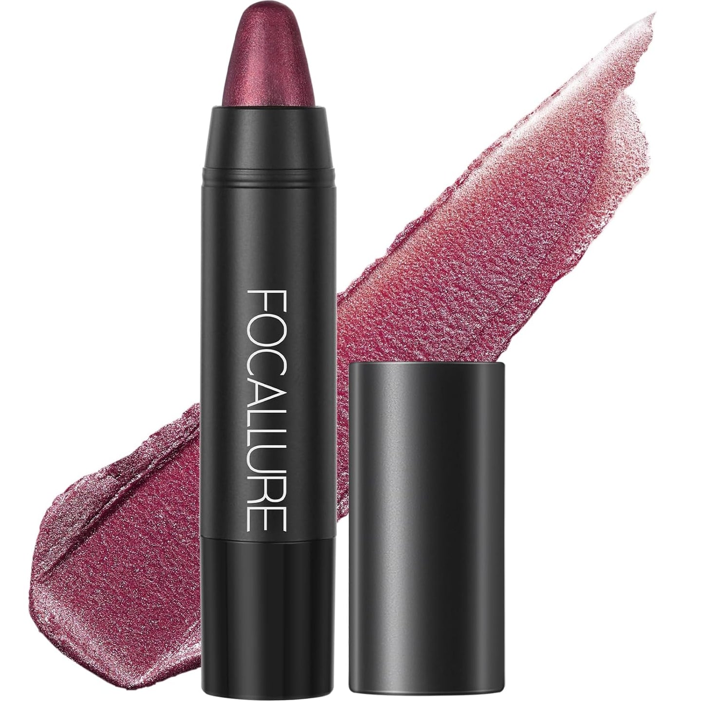 FOCALLURE Ultra Chic Metallic Lipstick,Rich Vitamin E Lip Crayon,Lightweight Shinning Color without Drying or Fading,Long Lasting Lips Makeup,#30 Flame