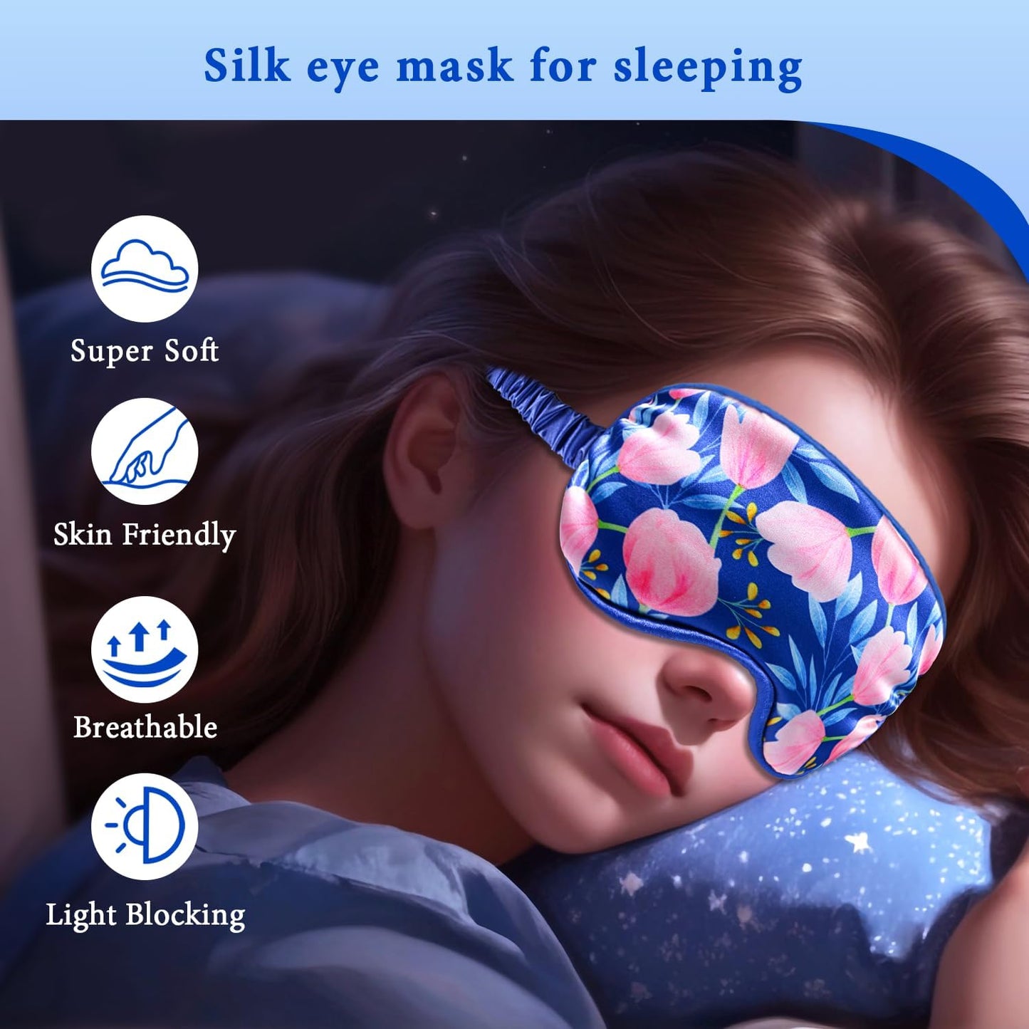 Cooling Eye Mask, Gel Eye Mask for Dark Circles, Migraines, Eye Surgery, Warm Compress for Eyes, Eye Mask for Dry Eyes, Blepharitis & Stye Eye Treatment, 3 in 1 Weighted Eye Mask for Sleeping(Blue)
