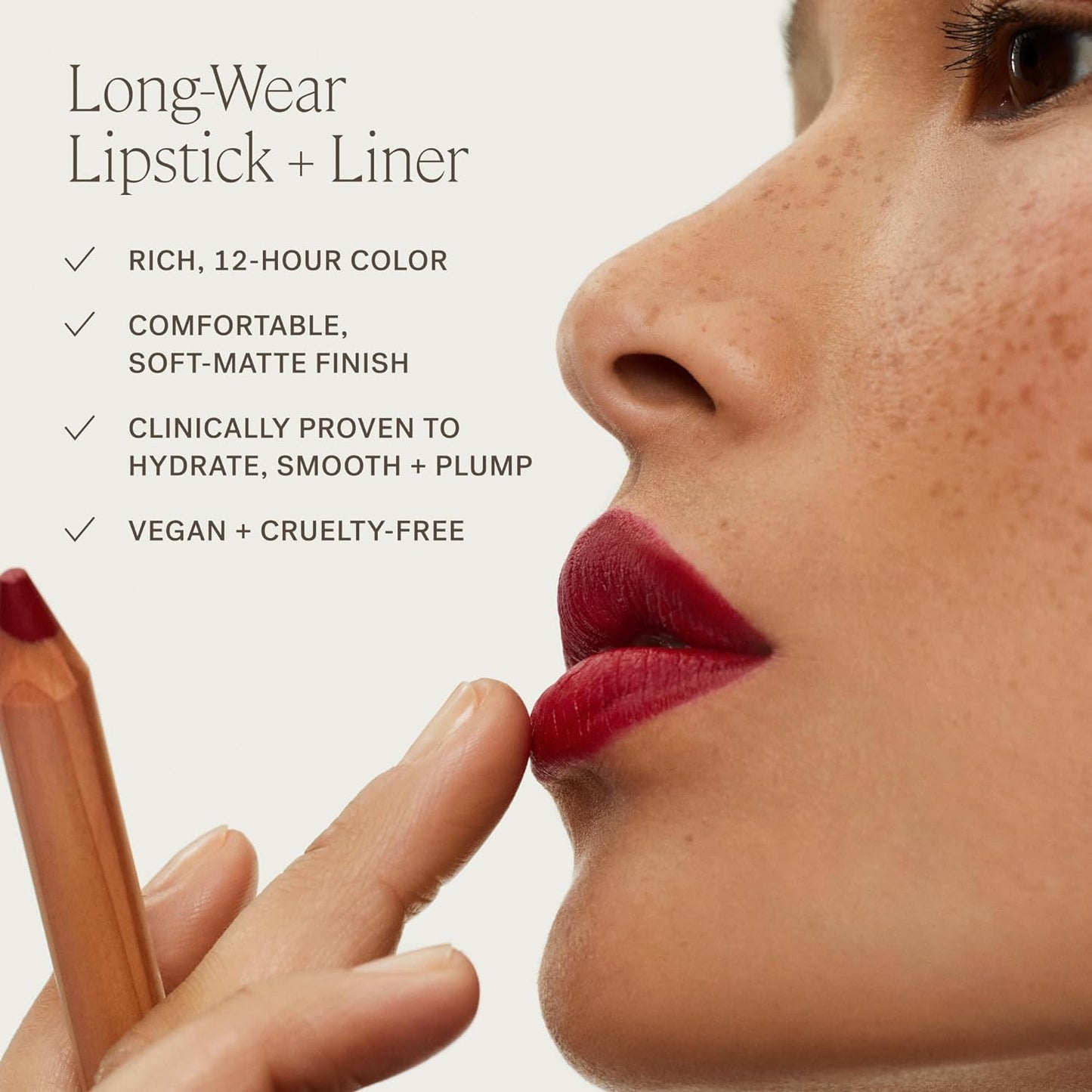 ILIA - Lip Sketch Hydrating Crayon | Hydrate, Plump, Smooth, Strengthen | Long Lasting up to 12-Hours, Bleed-Resistant, Soft-Matte | Barrier-Building, Non-Toxic, Cruelty-Free (Earthen)