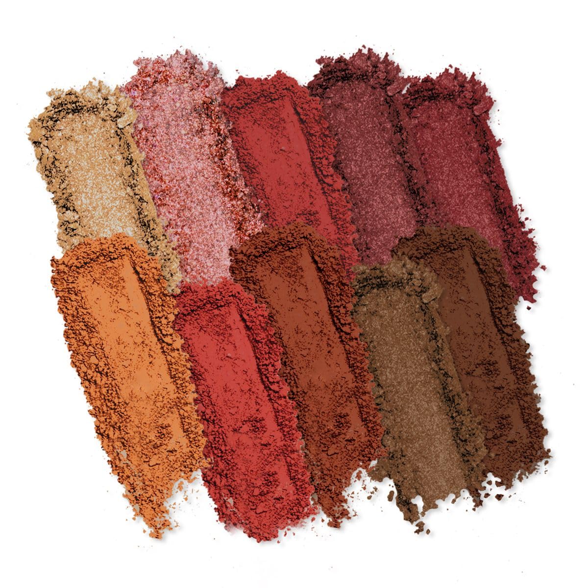 Profusion Cosmetics 10 Shade Eyeshadow Palette, High Pigmented Multi-Finish Colors, Vegan & Cruelty-Free, Create Stunning Looks On-the-Go - Travel-Friendly & Versatile Makeup, RUBIES
