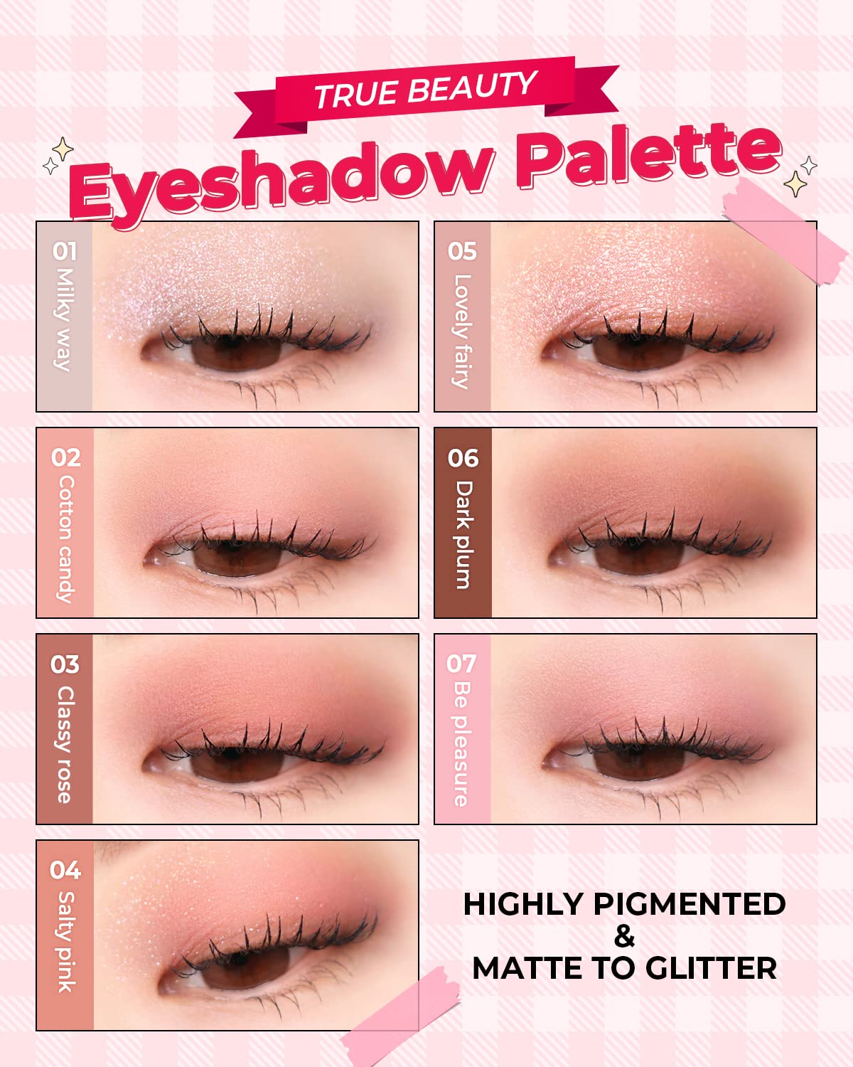 AMTS x True Beauty Edition - Some Love EyeShadow Makeup Palette | Matte Shimmer Metallic, Long Lasting, Cheek blush, All My Things, K Beauty, Pink Gold makeup