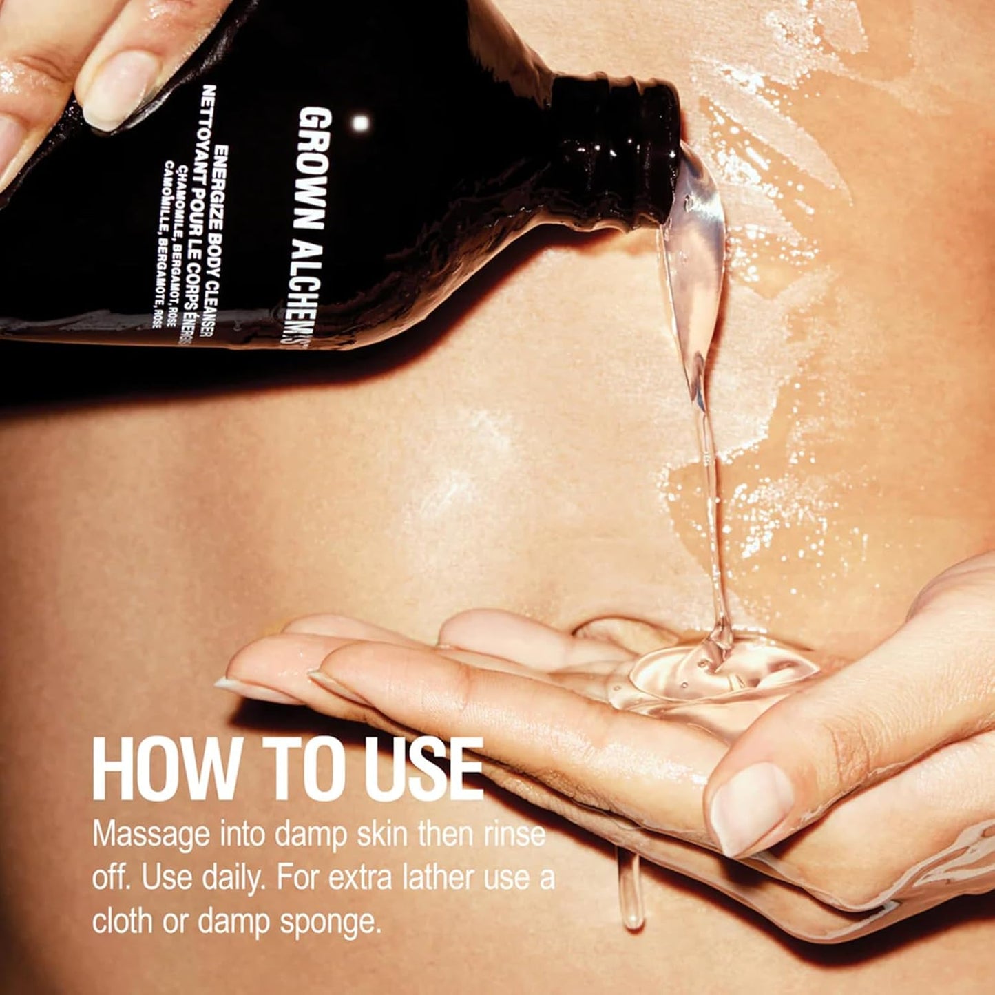 Grown Alchemist Energize Body Cleanser, Chamomile, Bergamot & Rose Body Cleanser. Gentle Body Wash that Hydrates and Cleanses Skin (300 ml).