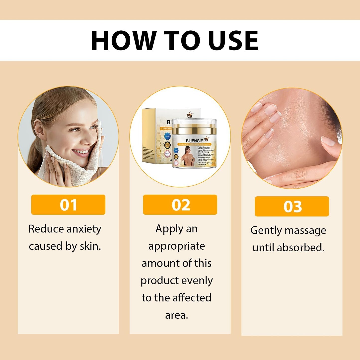 Bee Venom Cream for Removing and Repair, Moisturizing Cream for Men&Women (1Fl Oz)