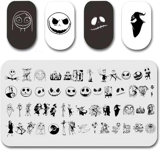 Halloween Nail Stamper Kit - Nightmare Christmas & Day of the Dead Nails - DIY Salon Stamping Plate