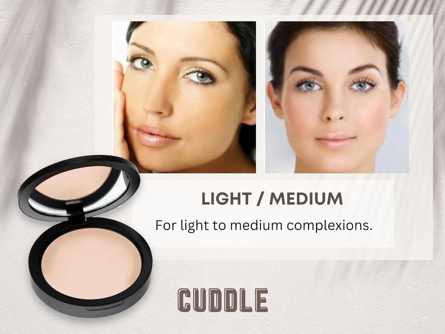 Mineral Dual Powder in Cuddle (Light/Medium) | 4-in-1 Pressed Mineral Foundation with SPF 15 for Flawless Glow & Soft Looking Skin | Oil Free, Talc Free, Gluten Free | 0.45 Oz | by Mommy Makeup
