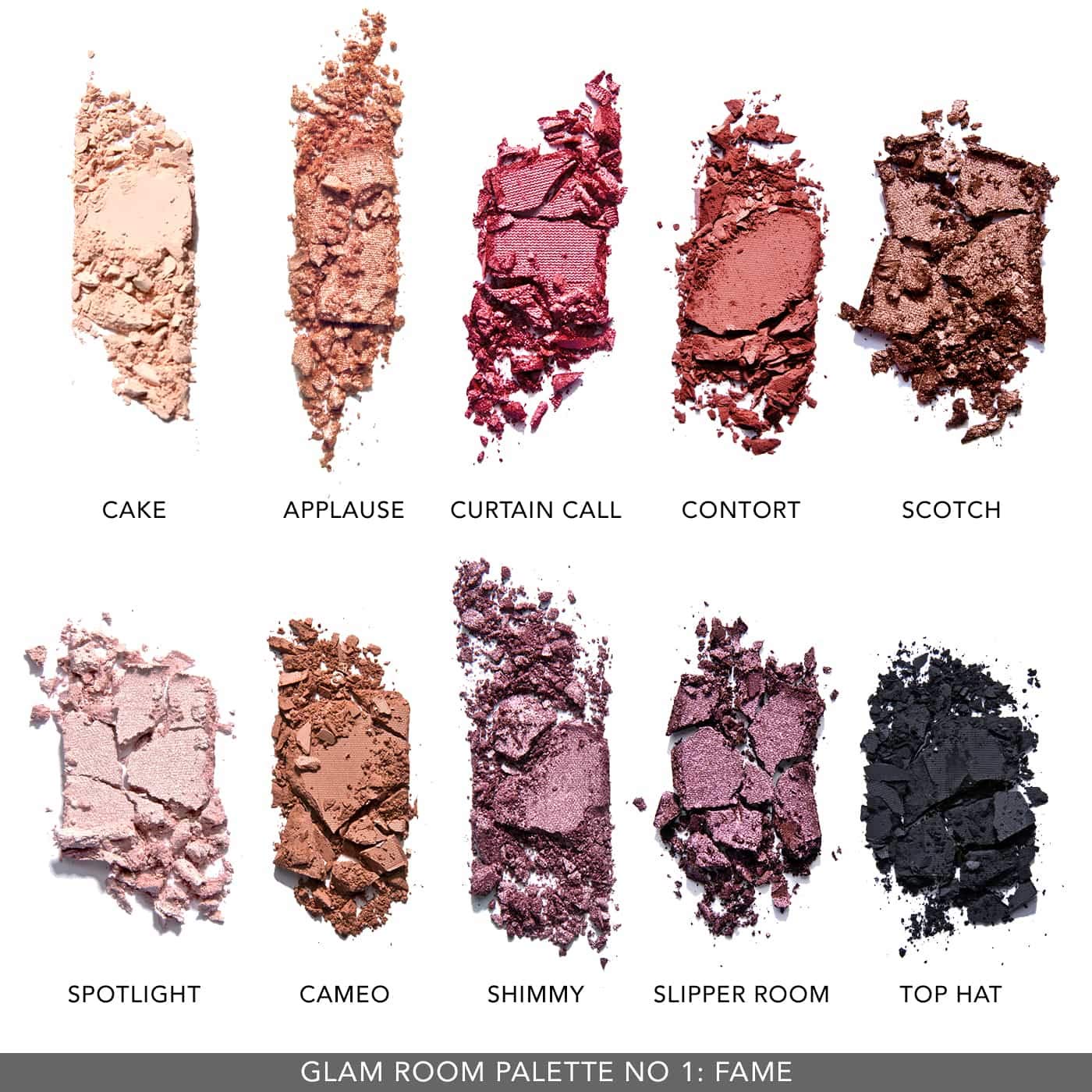 Haus Laboratories By Lady Gaga: GLAM ROOM PALETTE NO. 1: FAME | 10-Shade Eyeshadow Palette, Blendable & Buildable Eye Makeup with Pigmented Matte, Metallic, Shimmer, and Sparkle Finishes (Pack of 3)