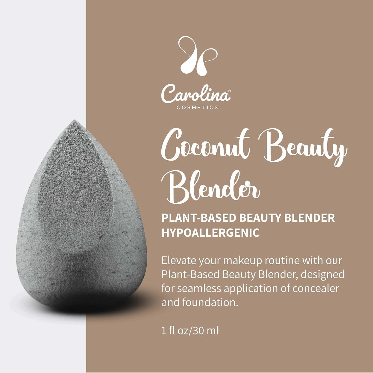Beauty Blender, Plant-Based Makeup Sponge - Soft, Reusable, Latex-Free, Made with Coconut Husk Powder for Foundation & Concealer