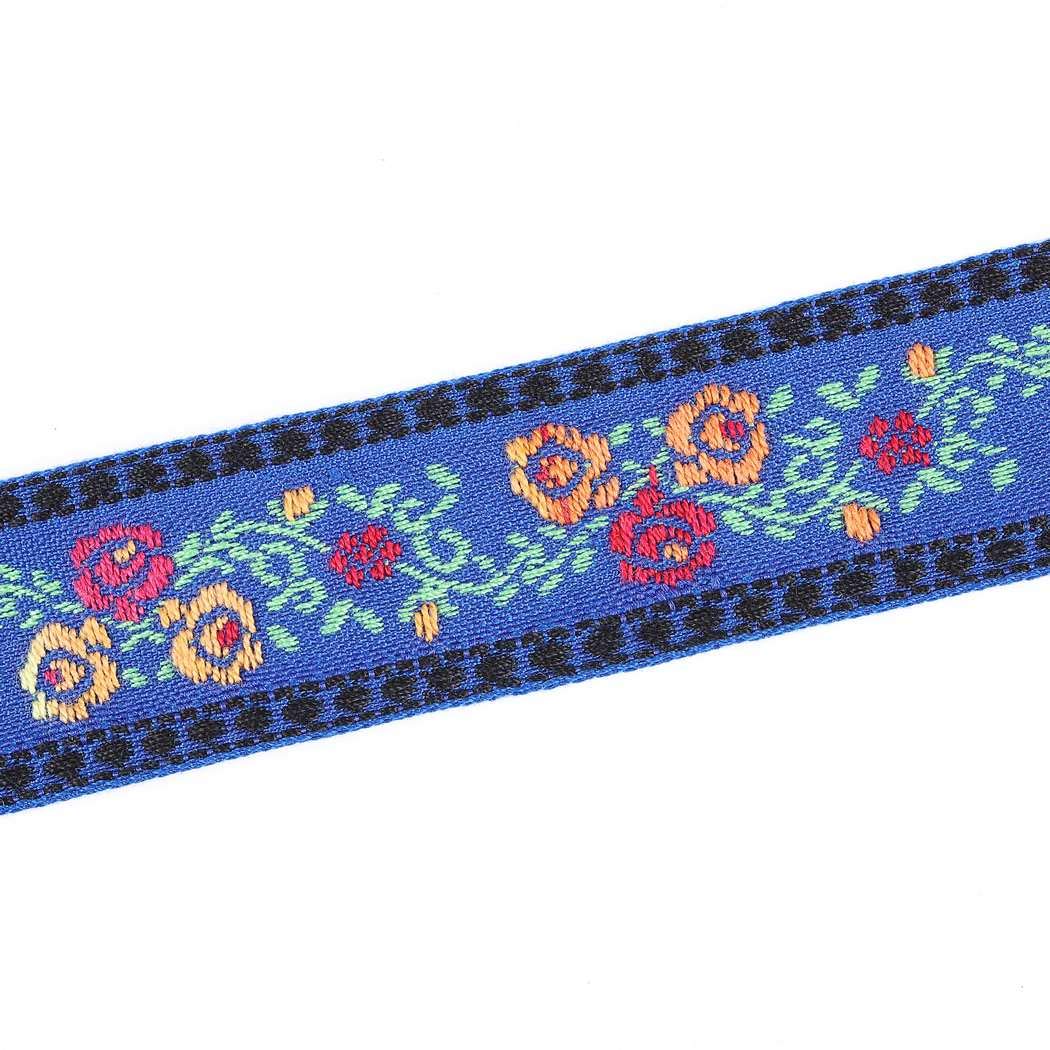 Boho Necklace Flower Choker Necklace Leaves Chain Necklace Jewelry for Women and Girls (Blue)