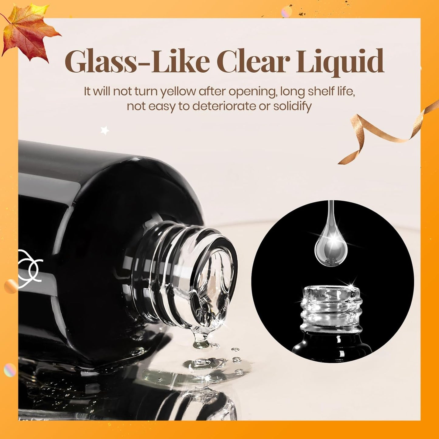 beetles Gel Polish No Wipe Gel Top Coat - Clear Color Top Coat Gel Nail Polish Shine Finish and Long Lasting, Soak Off Nail Lamp, 15ml Fall Gifts for Girls