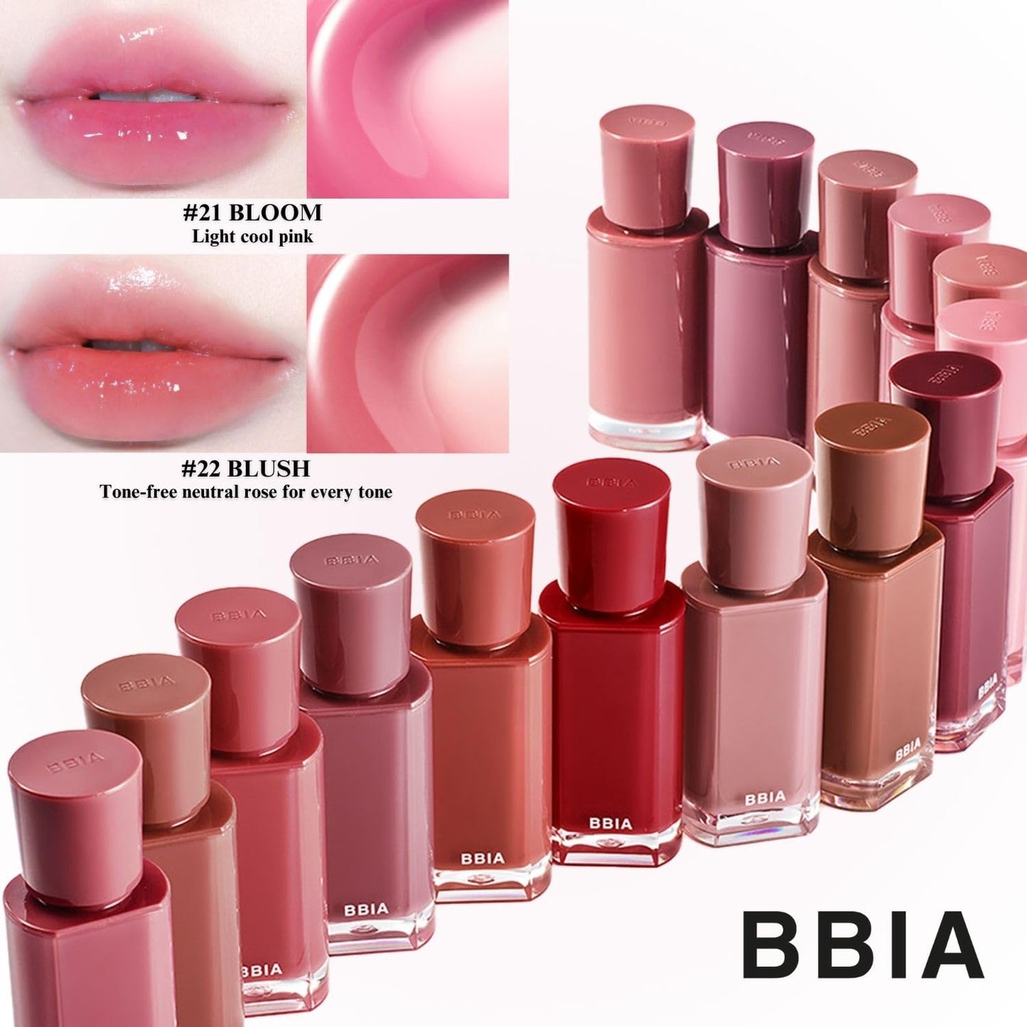 BBIA Glow Tint – Lip Plumping Volumizing Glossy & Glowy Lip Stain Naturally Moisturizing Comfortable Texture Lightweight Long-Lasting Vivid Color Non-Sticky Korean Makeup (18 WINTER, Pack of 1)