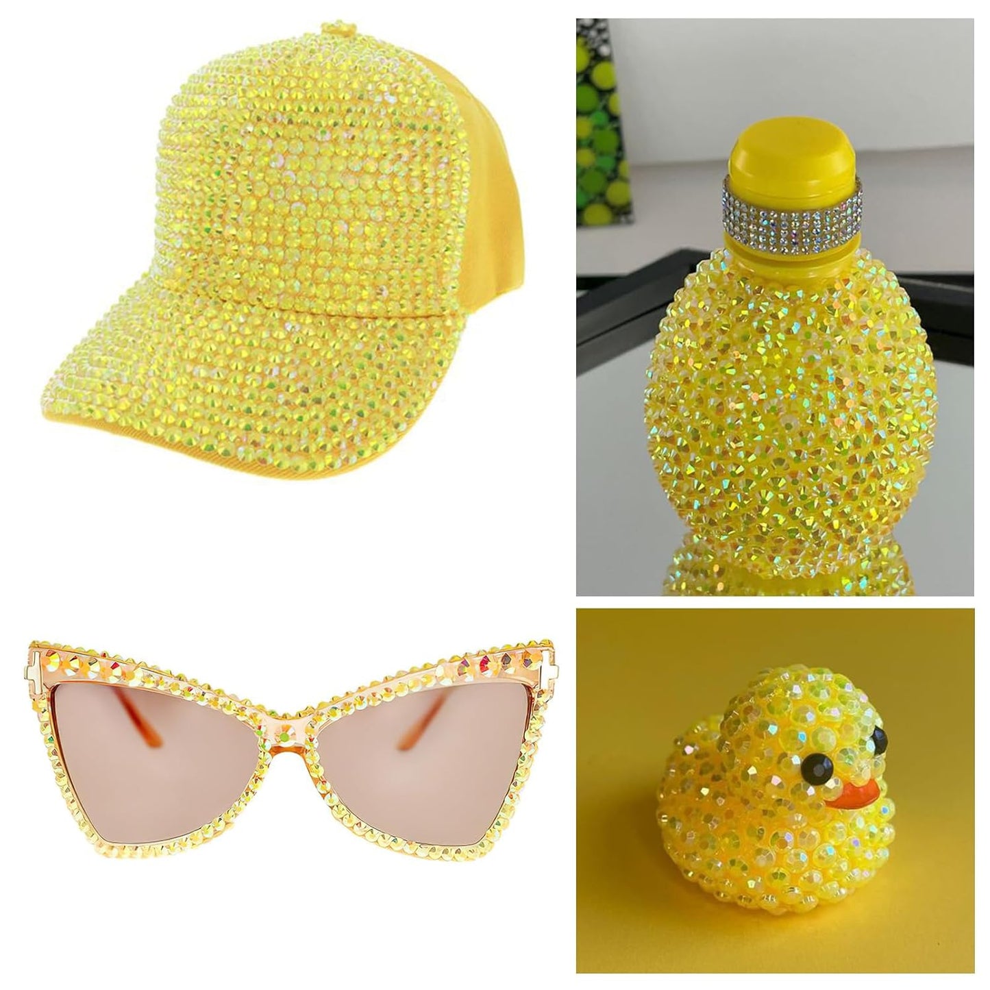 288Pcs Lemon Ab Crystal Rhinestones,Glass Flatback Rhinestones Gemstones for Nail Face Makeup Art Crafts Clothes Decoration -(SS30,6.5mm,Lemon Ab)