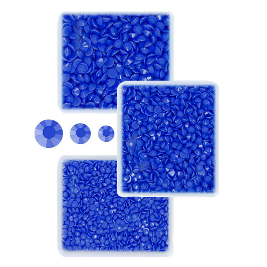 3mm 4mm 5mm 3 Boxes Pure Royal Blue Resin Rhinestones for Bedazzling Crafting Flatback Jelly Stones Bulk Diamonds Gems for Nails Face Eyes Makeup Tumblers Bottles DIY Crafts Clothes Crocs Shoes