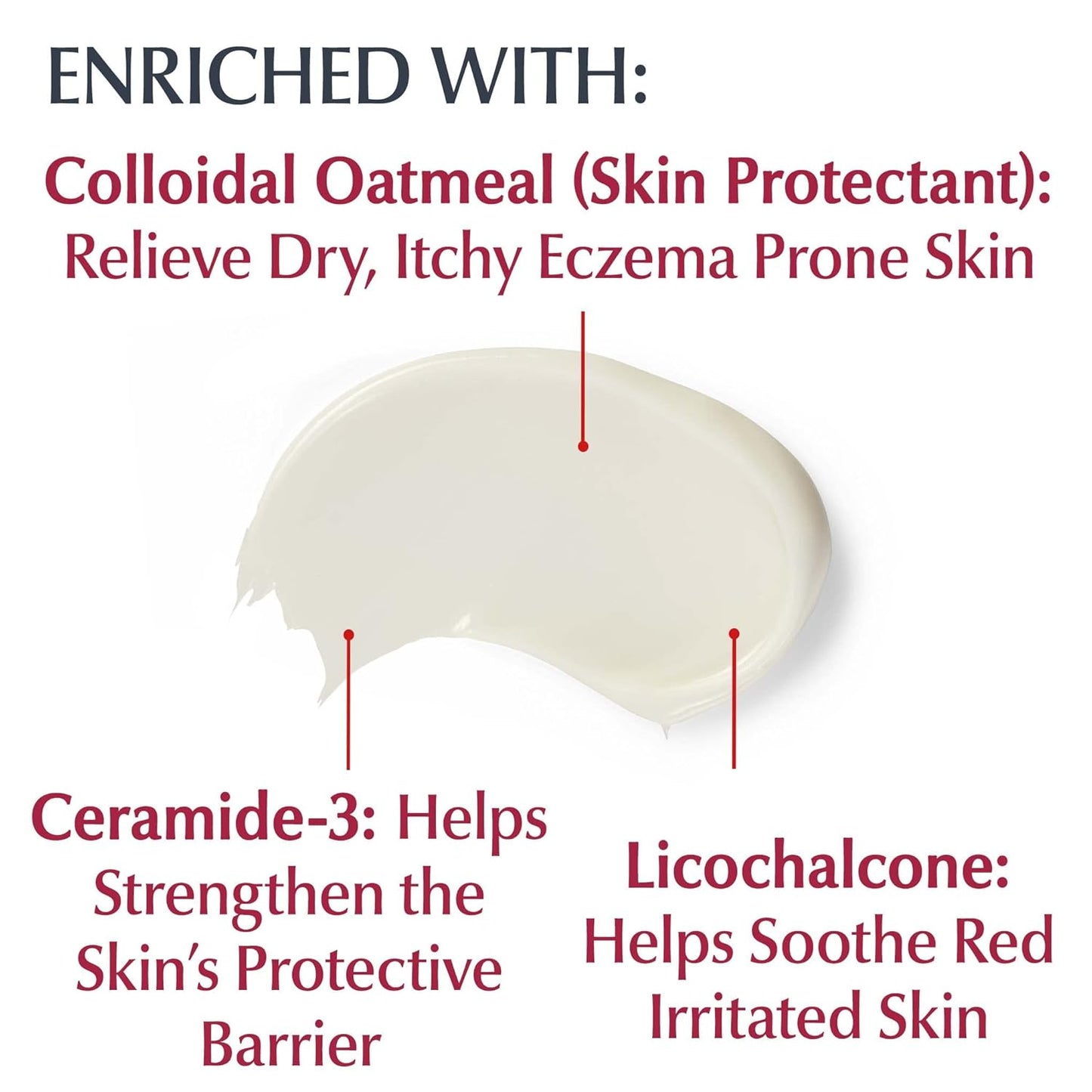 Eucerin Eczema Relief Body Cream, Eczema Cream with Colloidal Oatmeal, Ceramide-3 and Licorice Root Extract, 14 Oz Tube