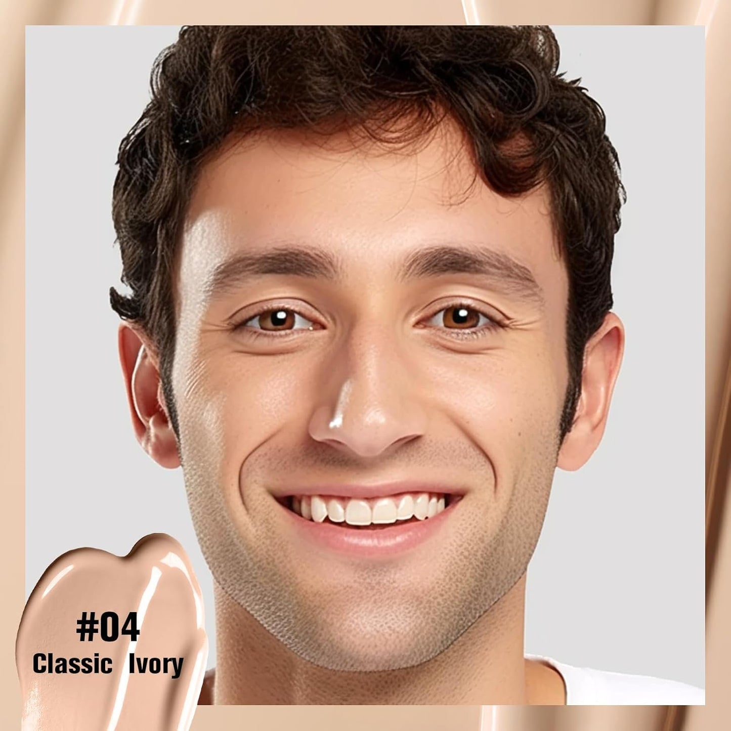 UCANBE Matte Liquid Foundation Makeup, Medium to Full Coverage Waterproof Longwear Serum Cream Foundation for Combination & Oily Mature Skin, Lightweight Hydrating Nourishing, Classic Ivory, 1 fl. oz.