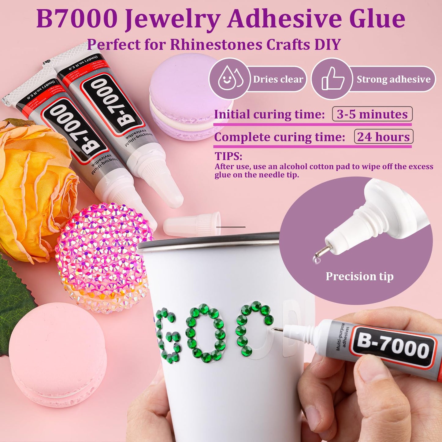 30000Pcs Resin Rhinestones with Tweezers for Crafting, Emerald Green Flatback Gems, Bedazzling Crystal with 3Pcs 10ml B7000 Jewelry Glue for DIY Crafts Clothing Tumblers Shoes Fabric Nail Art