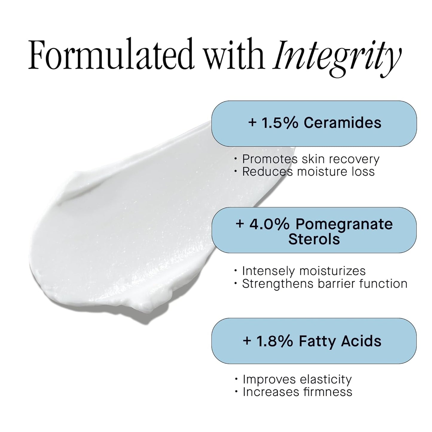 Brandefy Tri Lipid Replenish Treatment - 1.5% Ceramides, 4.0% Sterols, 1.8% Fatty Acids - Peptide Moisturizer, Hydrating Face Cream, Made in the USA (1.6 Oz)