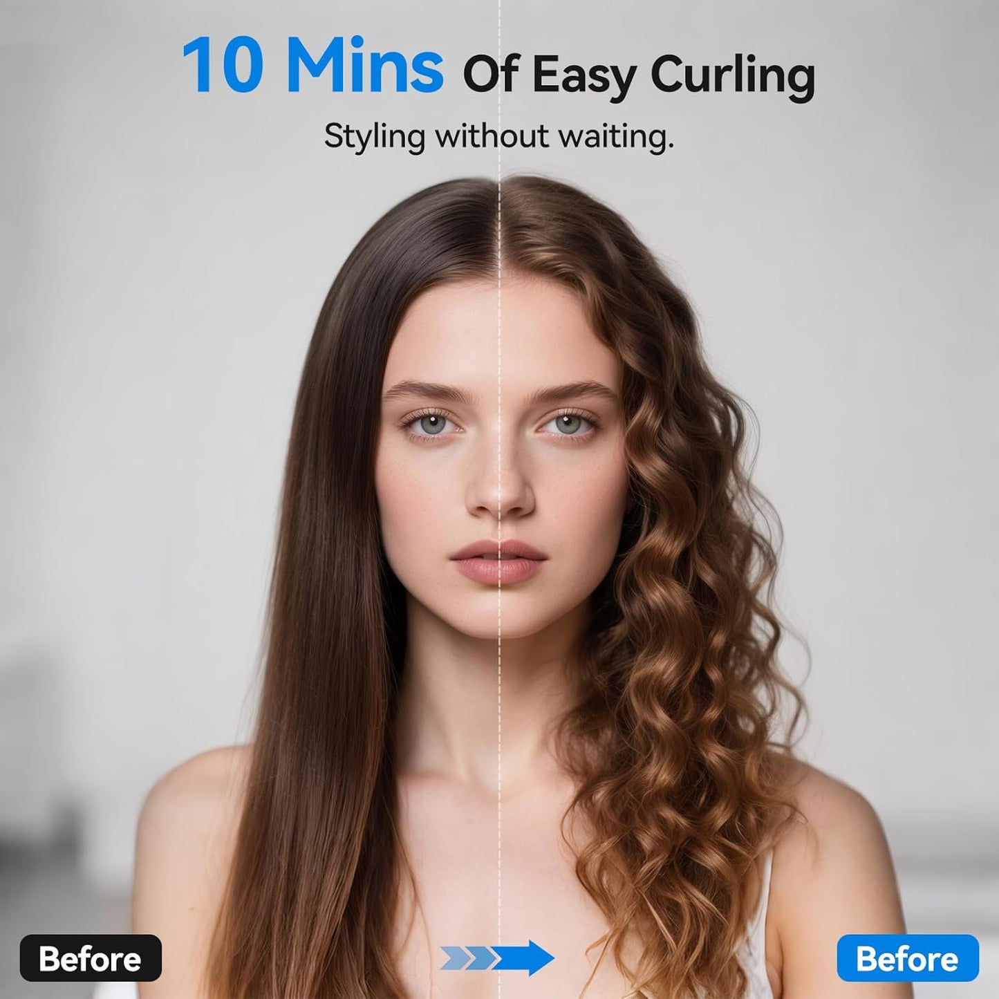 Cordless Curling Iron Hair Curler: Mini USB Rechargeable 4000 mAh 3 Temp Setting Travel Portable Hair Curler with 200 Million Negative Ion Cordless Curling Iron