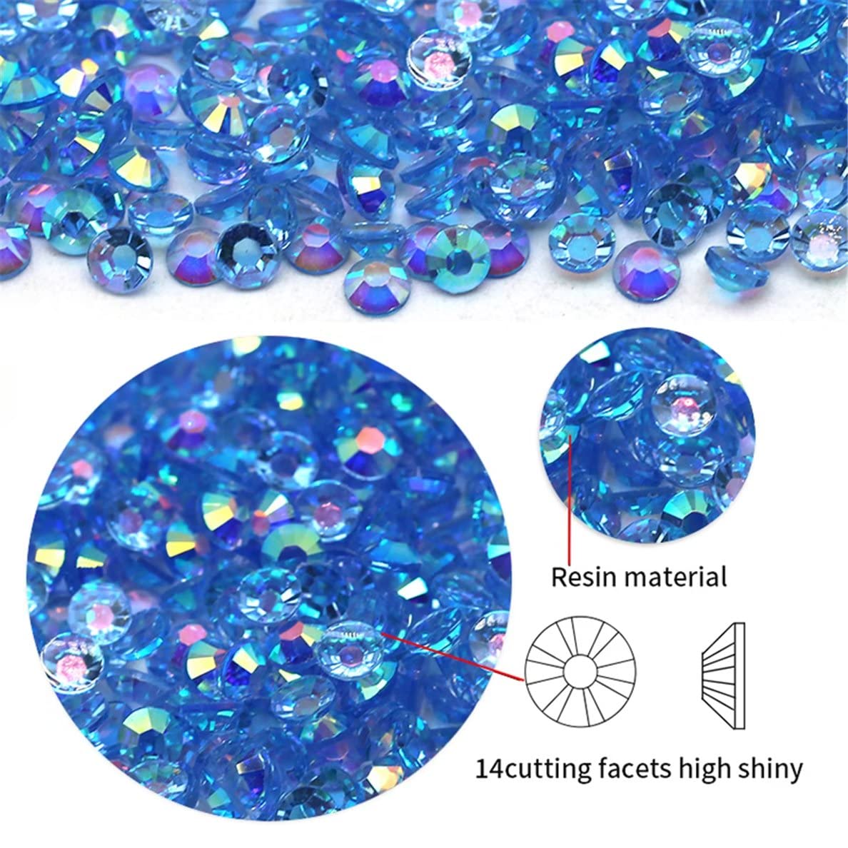 720 Pcs SS30 6mm AB Flatback Rhinestones for Nails Art Crafts Transparent Glitter Round Gems Crystals DIY Clothes Shoes(Clear Dark Rose Red AB)