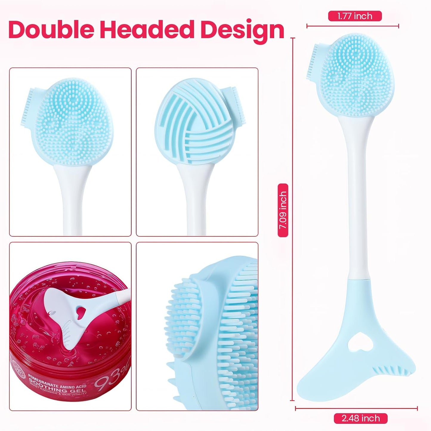2 Packs Silicone Face Scrubber Exfoliator, Face Mask Brush Applicator, Facial Cleansing Brush, Pore Cleaning Brush, Pore Scrubber for Face