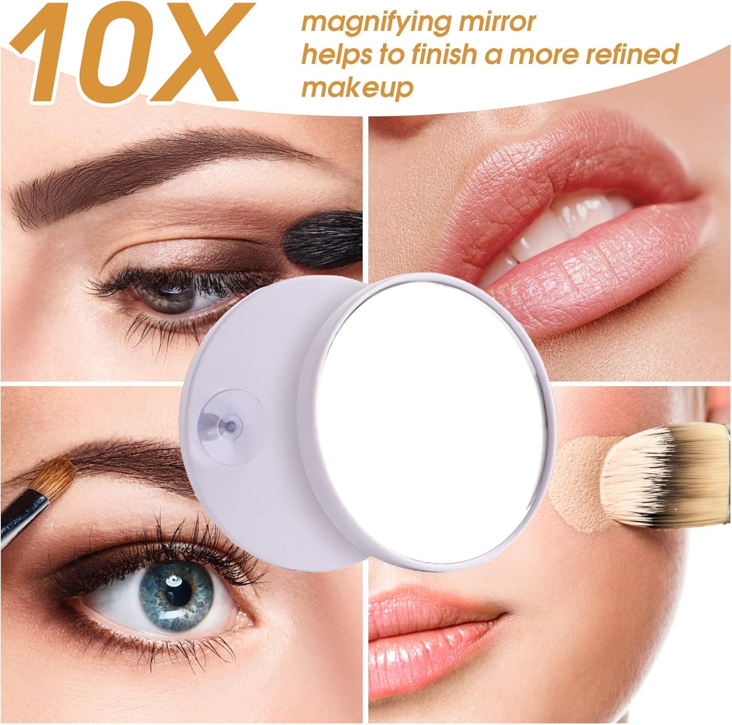 Hansong Vanity Mirror with Lights and Bluetooth Extra Large Hollywood Makeup Mirror with 18 pcs LED Bulbs Lighted Mirror with USB Charging,3 Color Lighting Modes Tabletop or Wall Mount