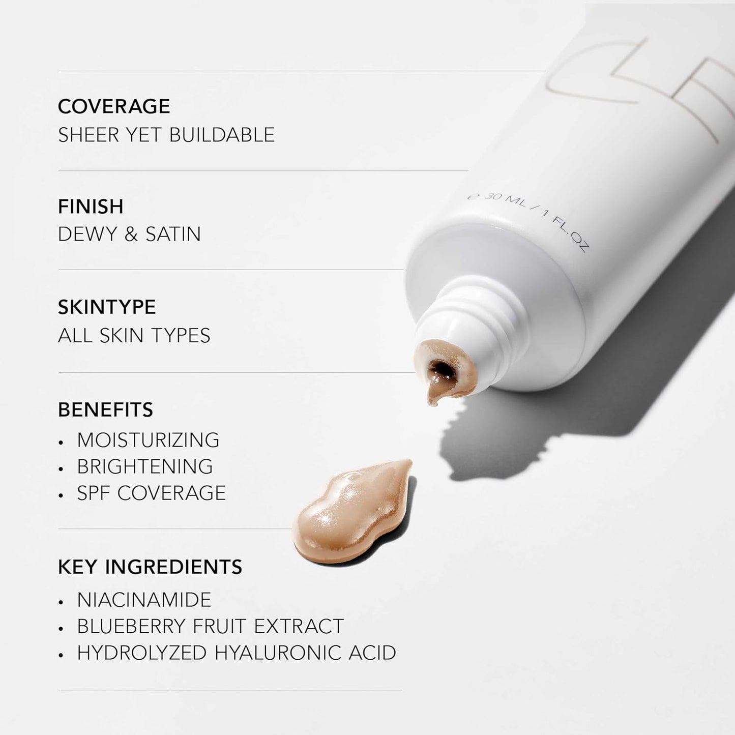 CLE Cosmetics CCC Cream (Cool Medium Deep 306 / SPF 50) - Color Correcting CC Cream with Sunscreen - Lightweight, Hydrating, Light to Medium Coverage Foundation - BB & CC Cream Hybrid - 1 fl oz