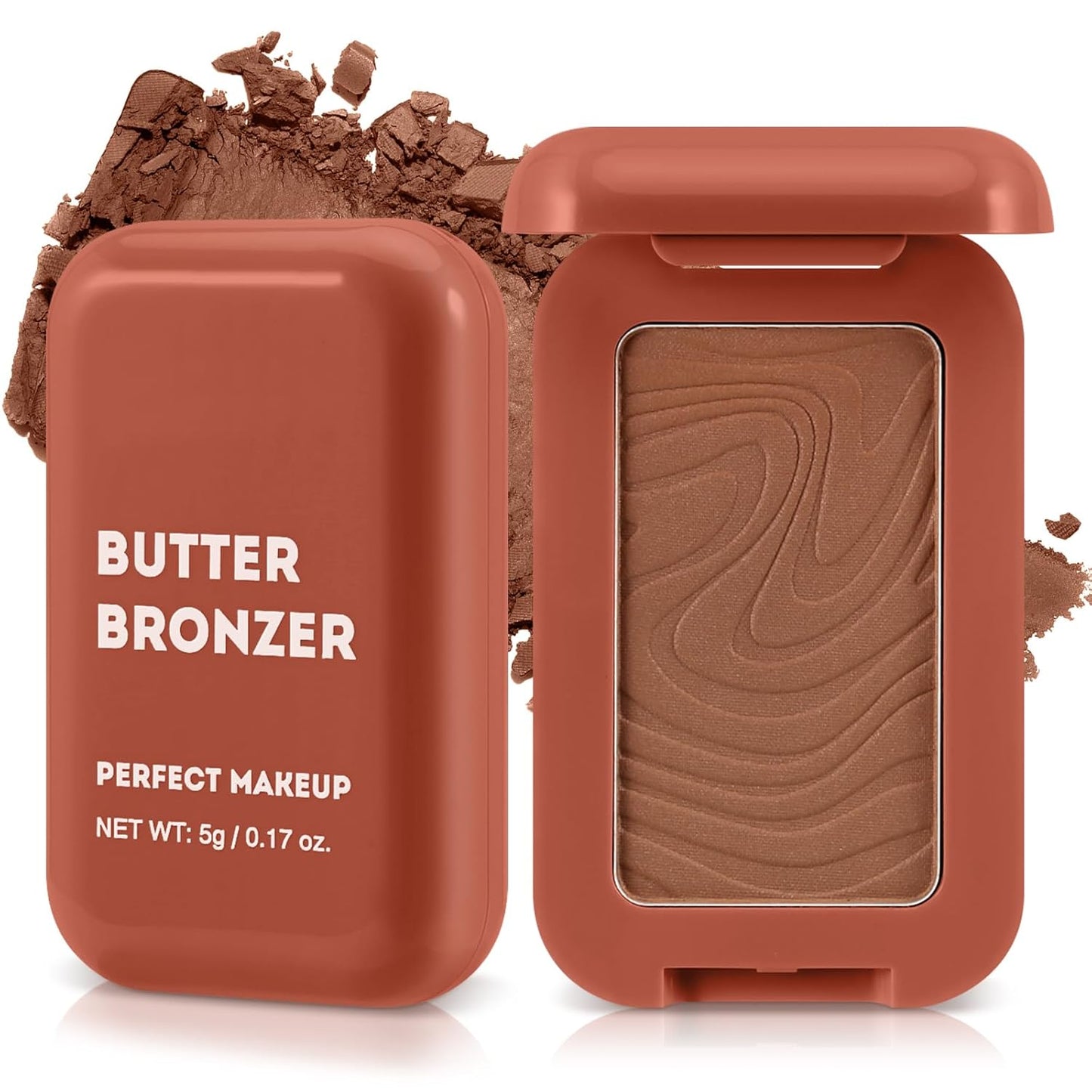 Boobeen Soft Matte Bronzer, Contour Palette for Face, Bronzing Blush Powder for Contouring, Long-lasting Buildable Bronzed Shimmer