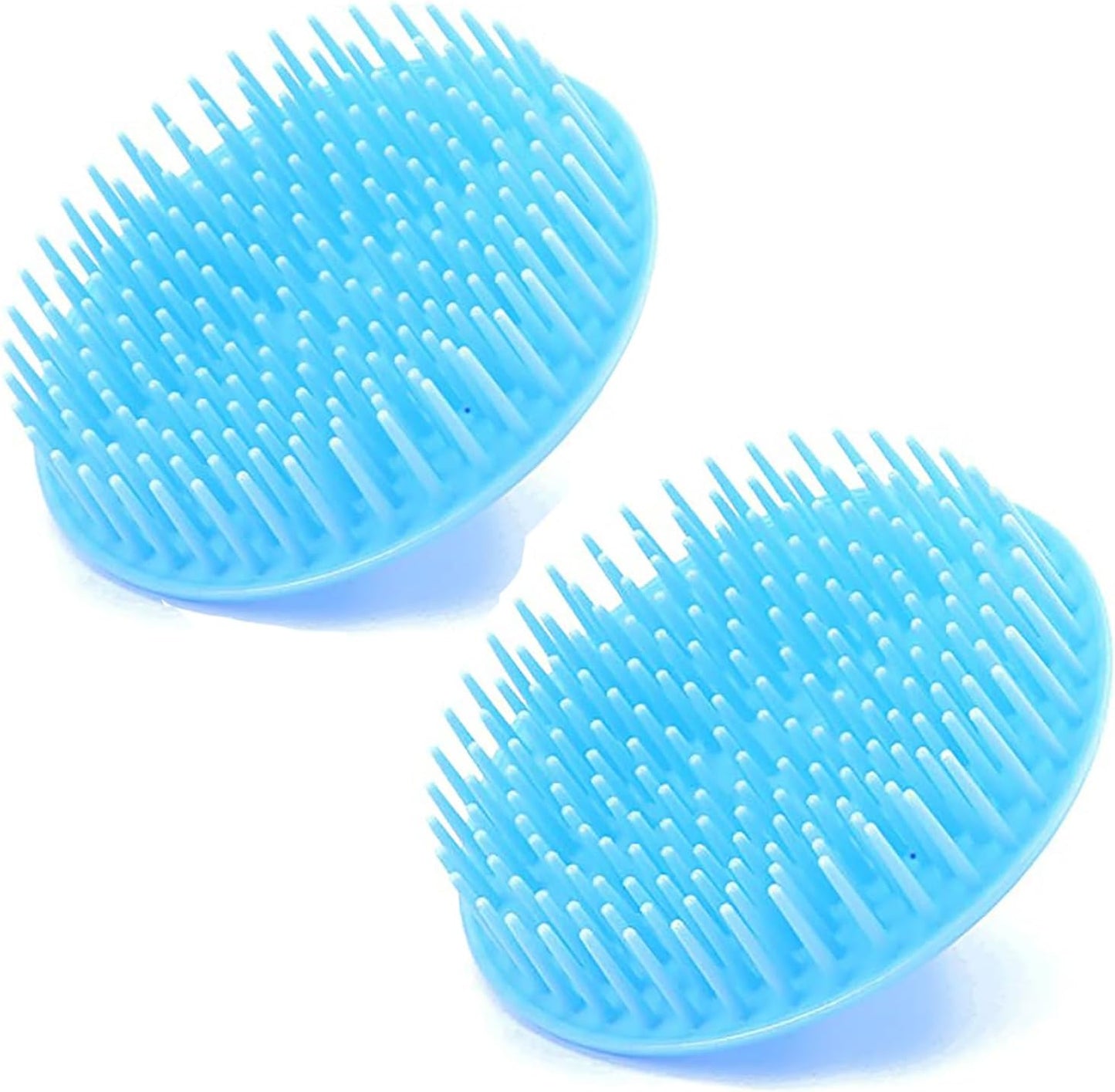 2 Pack Hair Scalp Massager Shampoo Brush Shower Head Scrubber Cleanser Massage Comb for Hair Growth Ease Dandruff Removal and Head Relaxation for Women and Men or Pets (Blue)