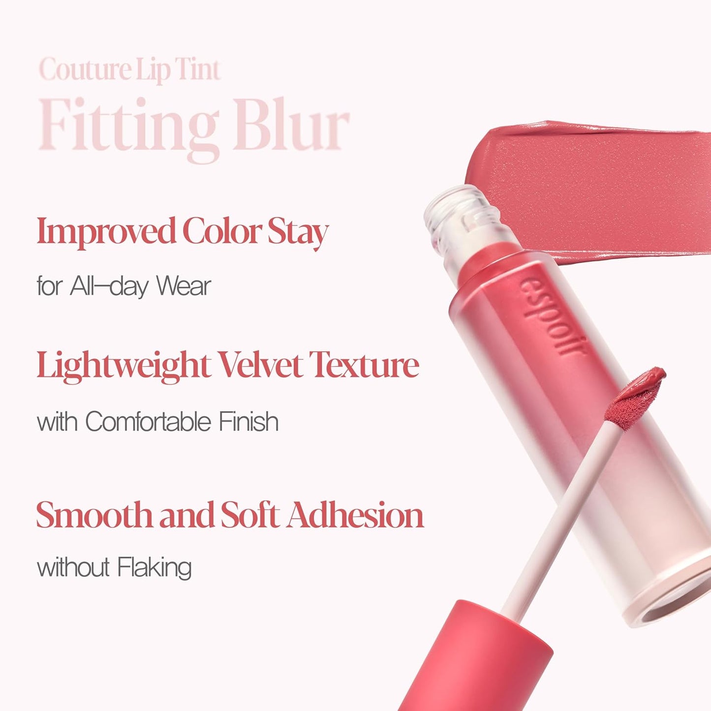 Espoir Couture Lip Tint Fitting Blur #9 Taro Mauve 0.14oz | Soft and Creamy Color for Blurry Lip Look | Smudge-Proof Fixing Lip Stain | Lightweight and Comfortable Matte Finish