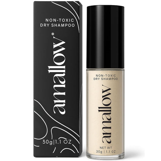 Amallow - Non Toxic Dry Shampoo Powder – With Organic Ingredients - Arrowroot, Bentonite Clay, Aloe Vera, & Essential Oils – No Talc, No Aerosol - Men & Women - Great For Travel