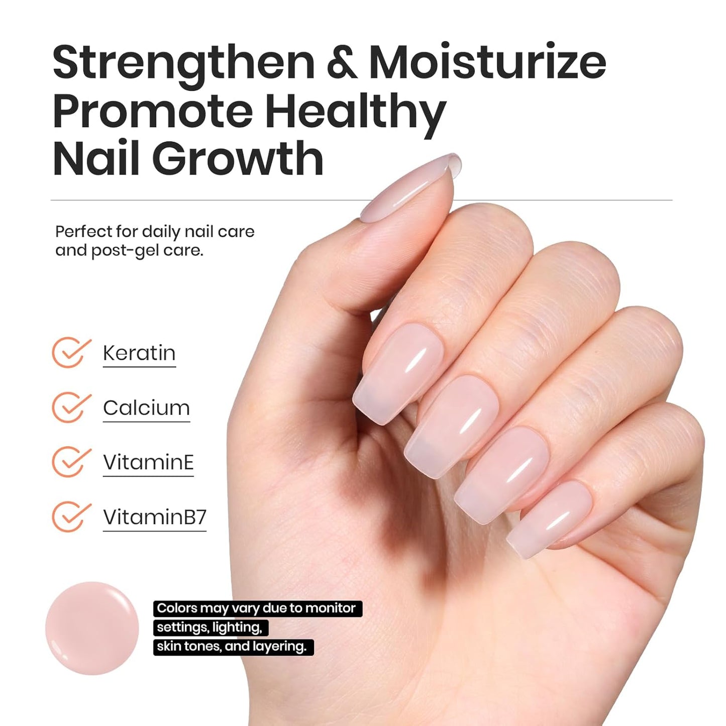 Beetles Rubber Base Builder Nails Gel: Brownish Pink Natural Nude Color Base Gel Nail Polish For Nails Thickening, Nail Strengthening Extension Sculpting