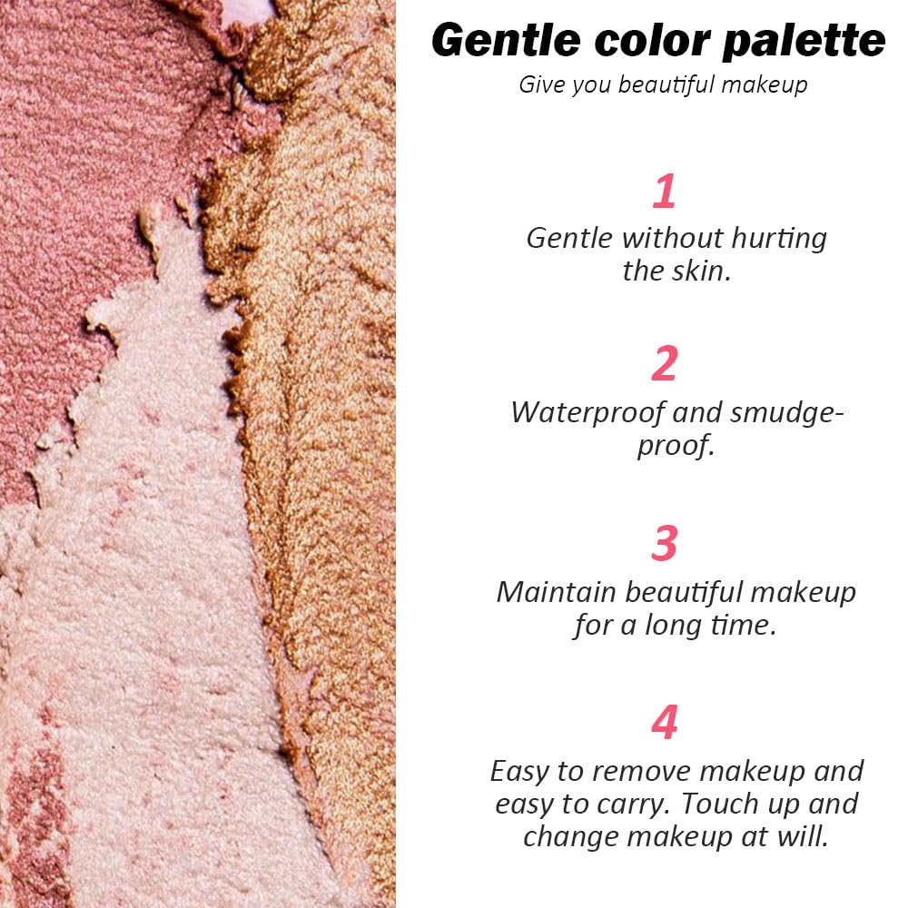 16 Colors Nude Champagne Gold Glitter Matte Shimmer Eyeshadow Palette for Eye Makeup,High Pigmented Brown Eye Shadow Primers Powder Palet de sombras de ojos