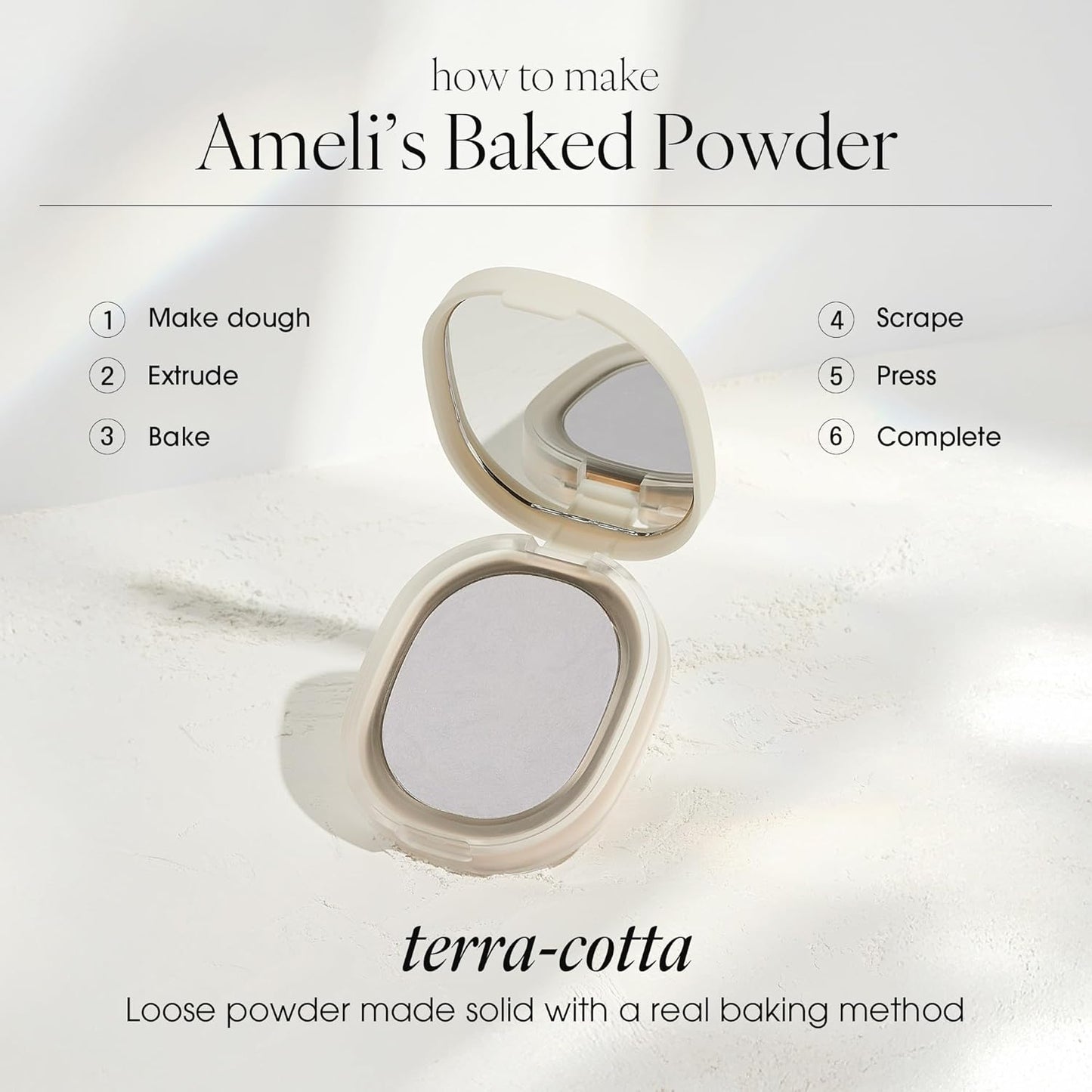 BAKED POWDER 003 MILKY VIOLET, Terra-Cotta Facial Powder, Crease-free, Smudge Free & Weightless Setting powder (6.2g, 0.014 oz.)