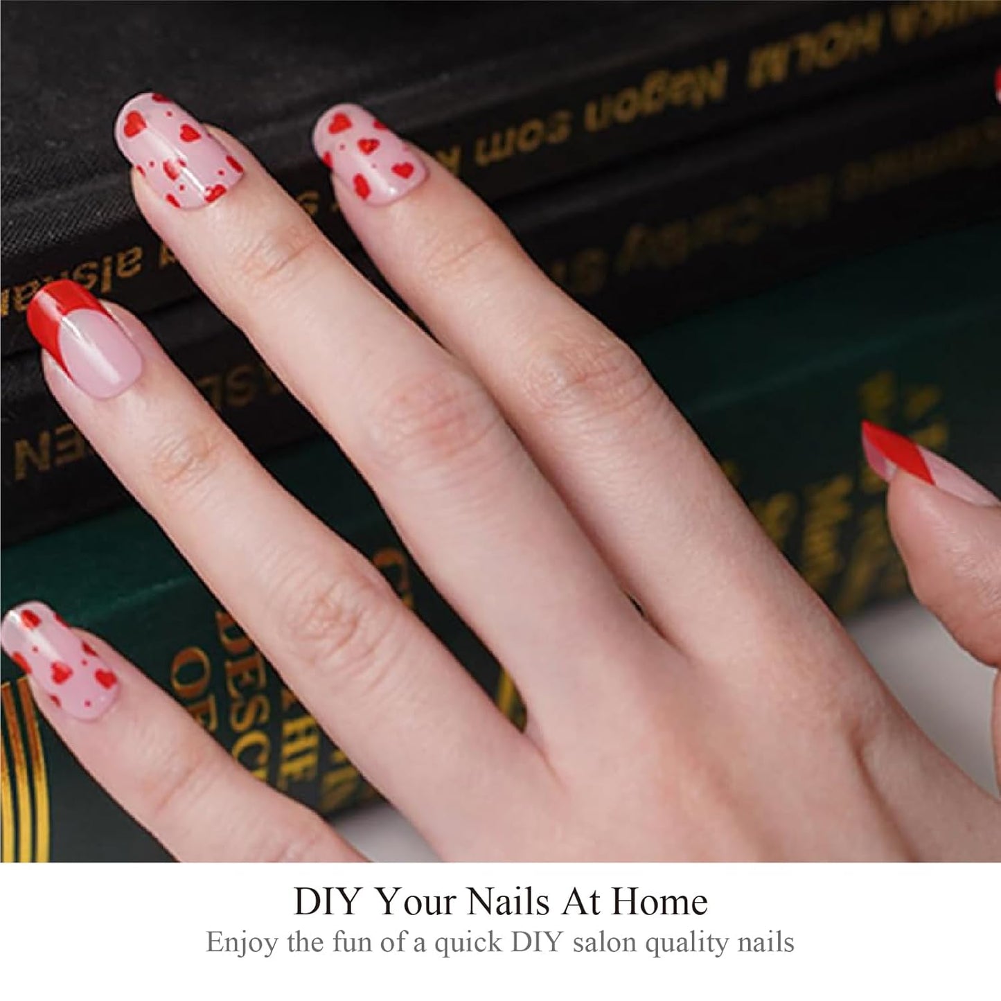 Chrimas Semi Cured Gel Nail Strips, 20 pcs Nail Wraps Semi Cured, Salon-Quality, 2 Weeks Long Lasting