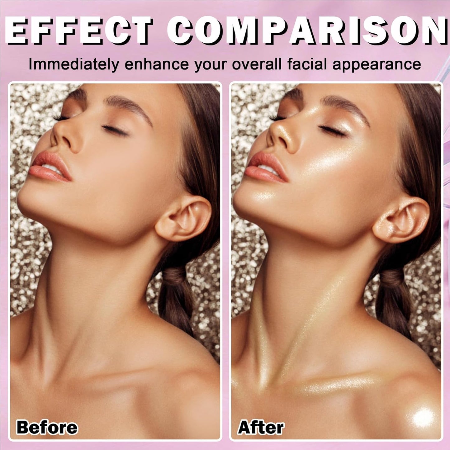 White Highlighter Makeup Palette Face Highlighter Powder Iluminadores De Maquillaje Narutal Shimmer Glitter Highlighter Contour Powder Makeup Palette-02 Quicksand Gold