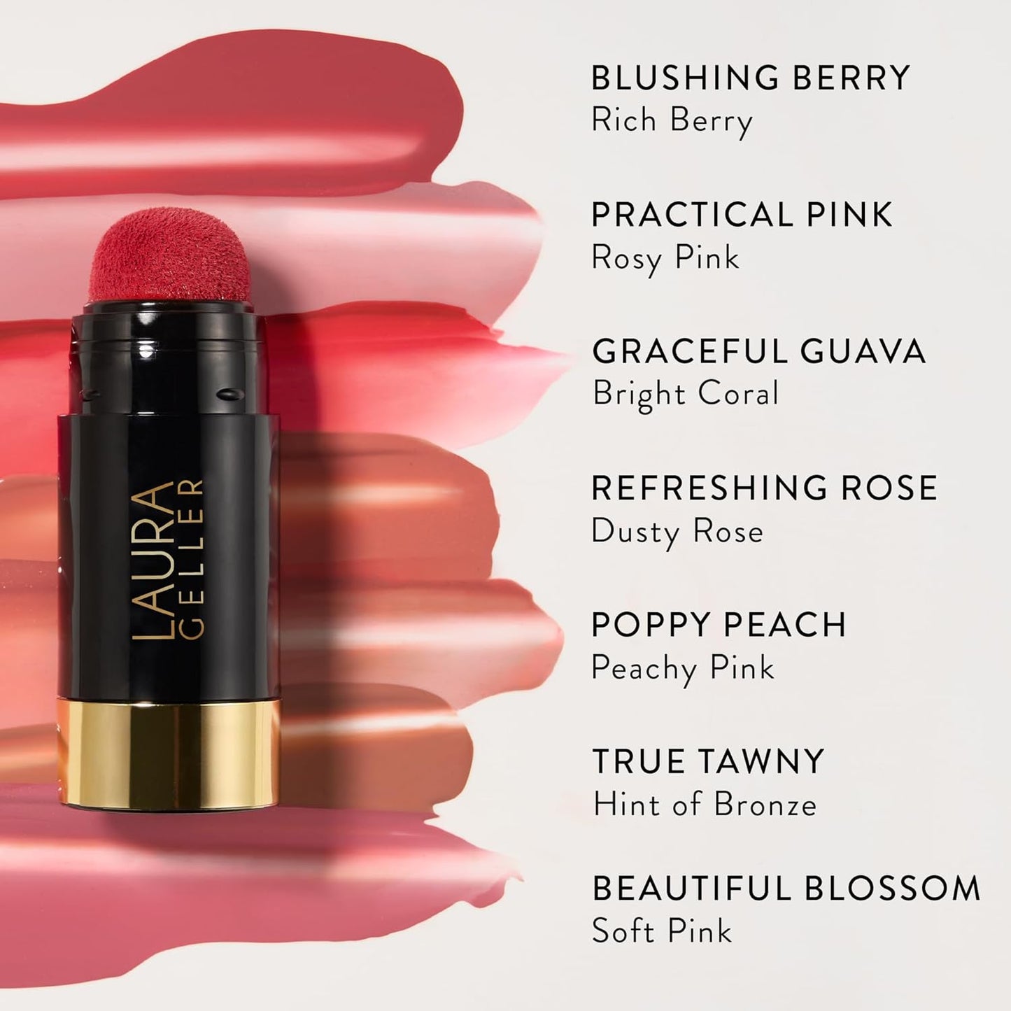 LAURA GELLER NEW YORK Serum Blush Tint, Lightweight Liquid Blush for Cheeks, Weightless Watercolor Sheer Finish, Blushing Berry