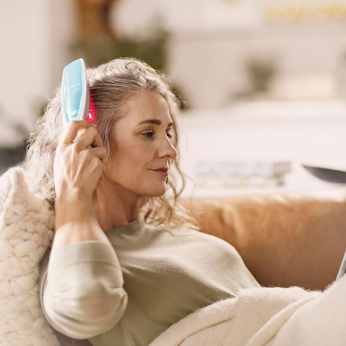 Hairmax Ultima 12 Classic LaserComb- (FDA Cleared) Laser Hair Regrowth Treatment Device for Men & Women - Reverses Thinning Hair Loss - Red Light Therapy to Stimulate Hair Growth - Cordless Design