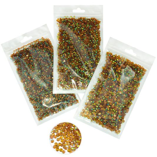 16000PCS Transparent Brown Resin Rhinestones for Crafting 3mm 4mm 5mm Amber Brown Flatback Jelly Stones Diamonds Crystals Gems Charms for Nails Face Eyes Makeup Tumblers Bottles Crafts Clothes