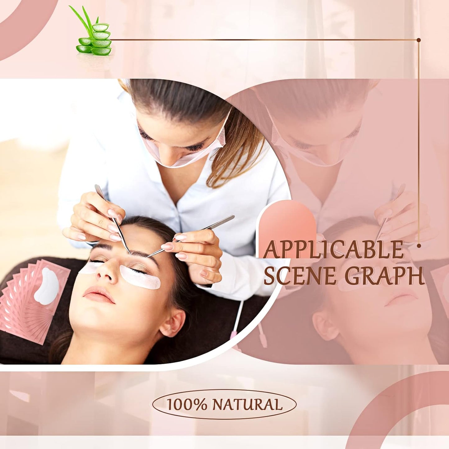 500 Pairs Under Eye Gel Pads Natural Eyelash Extension Gel Pads Patches Kit for Eyelash Extension Supplies Bulk Eyelash Extension Supplies Beauty Tools, Fit Most Eye Shape