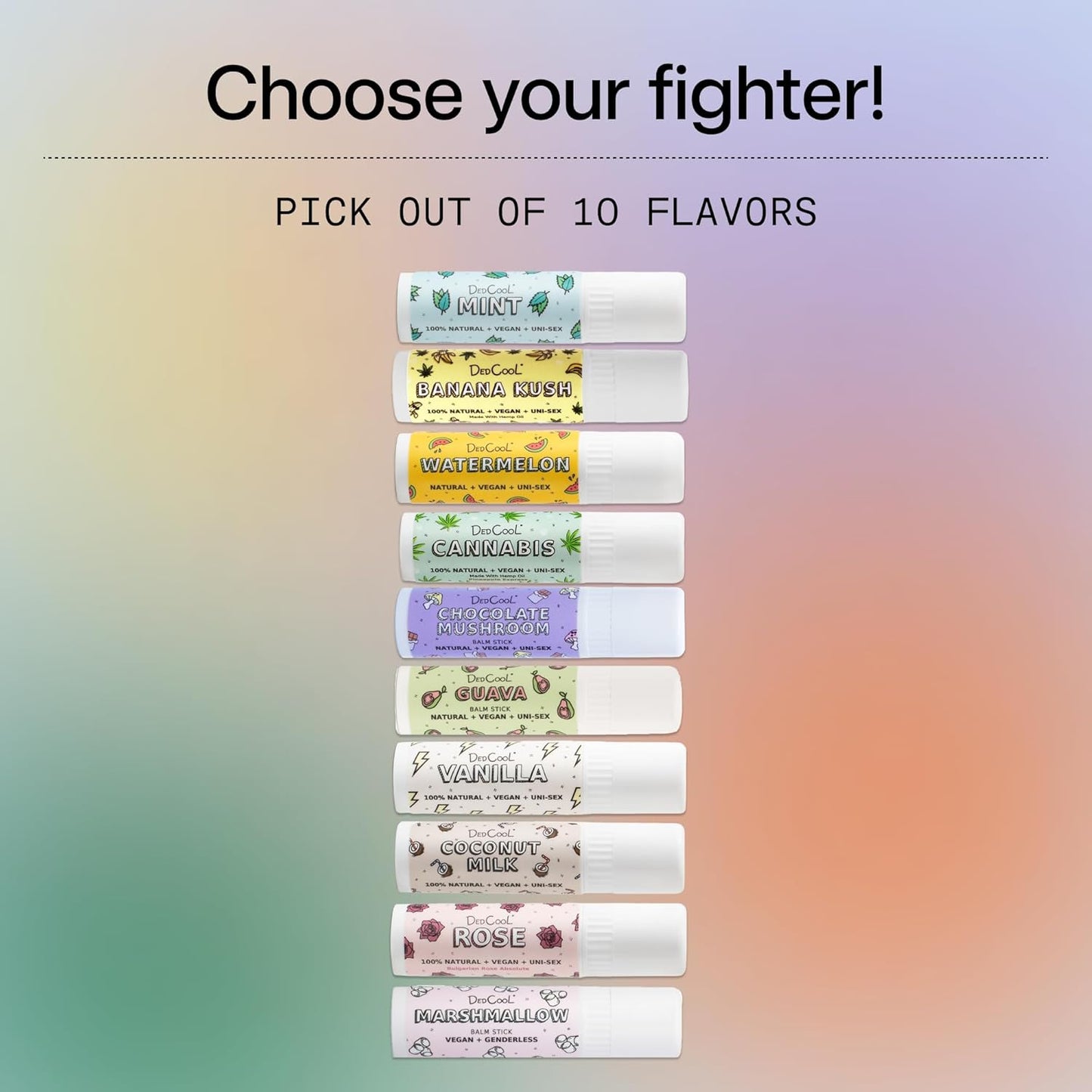 DedCool Lip Balm Stick (Mint) Jumbo, Vegan, Flavored, Coconut Oil Lip Balm, Long Lasting, Moisturization, Hydrates Dry & Chapped Lips, Vegan, Natural, Clean, Non-Toxic, Fragrance For All