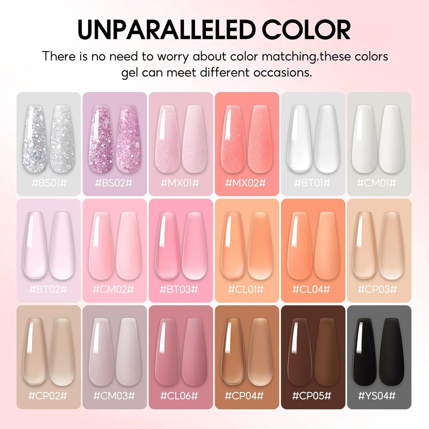 COSCELIA Poly Nail Gel Kit Starter Kit 18pcs 16ML Poly Nail Extension Gel without Lamp for Beginners with Everything Nail Thickening Solutions Matte Top Coat Fall Colors DIY Gifts for Women