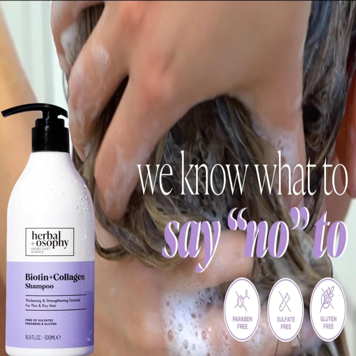 Biotin with Argan Oil & Vitamin B7 Shampoo & Conditioner Set, Gluten-free, Sulfate-free, Paraben-free