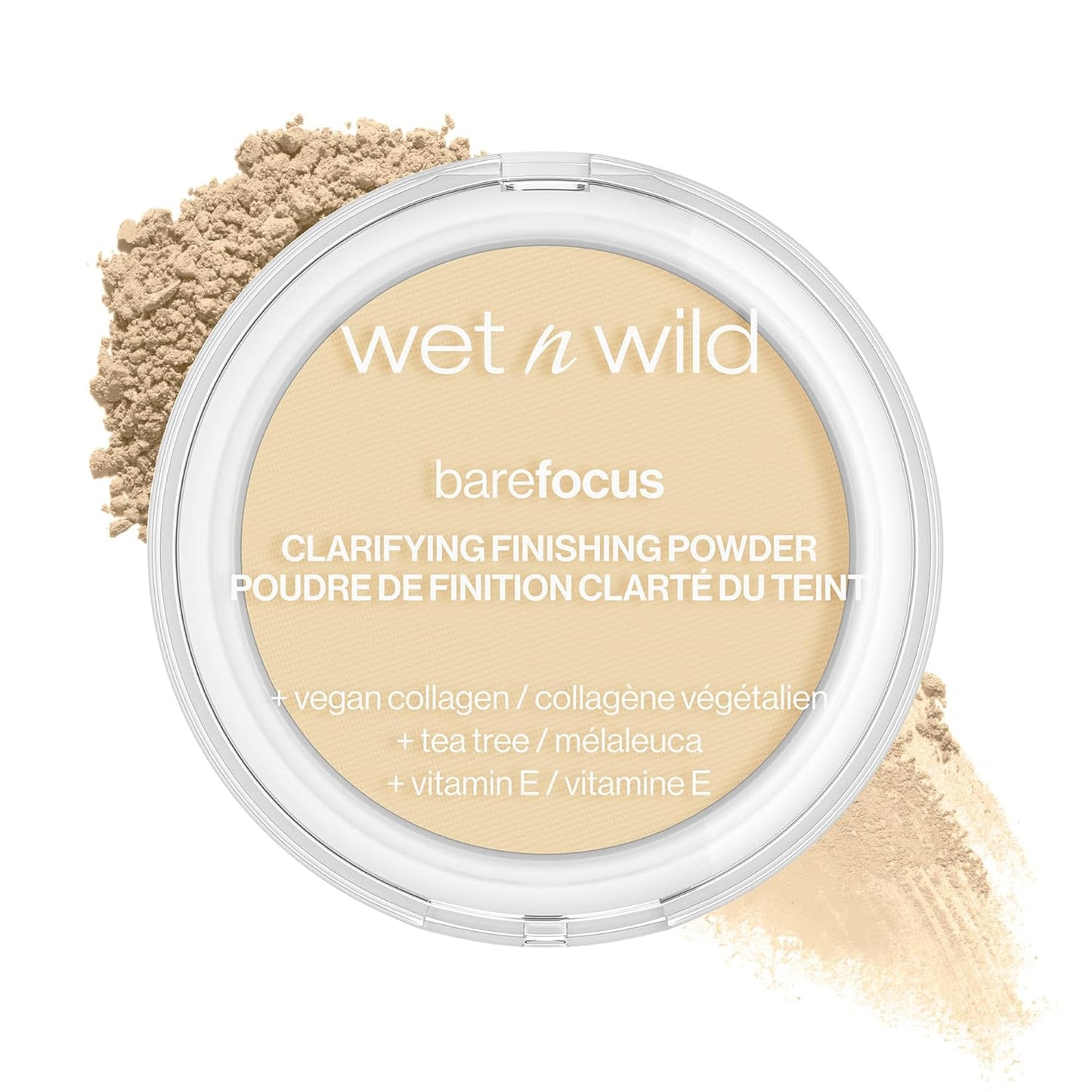wet n wild Bare Focus Clarifying Finishing Powder Matte Pressed Setting Powder Medium-Tan & Fair-Light