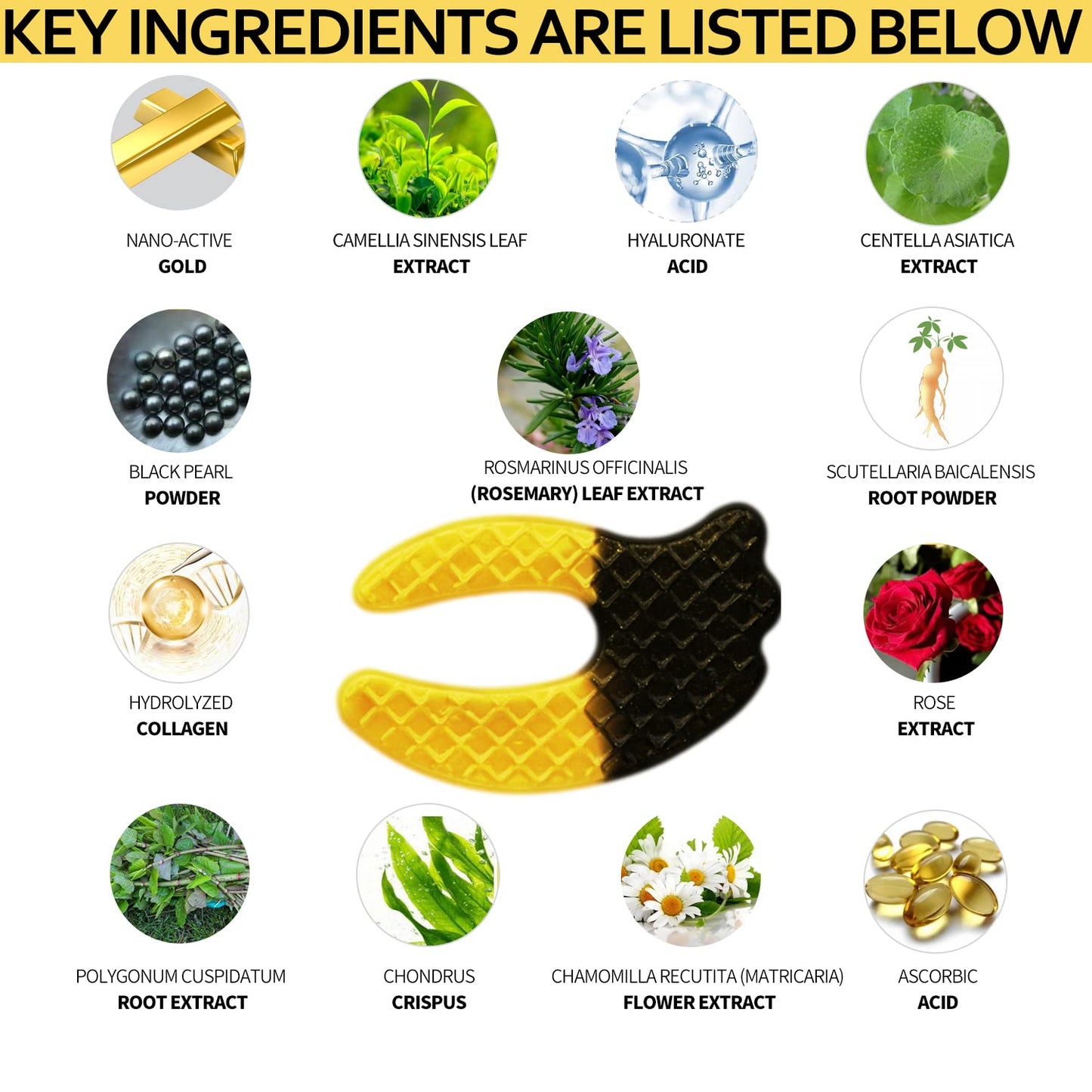 ICANdOIT 24K Gold Eye Mask For Dark Circles&Puffiness,Anti-Aging,Anti-Wrinkle With Hyaluronic Acid and Collagen,Eye Zone Care Eye Patches for All Skin Types,35Pairs