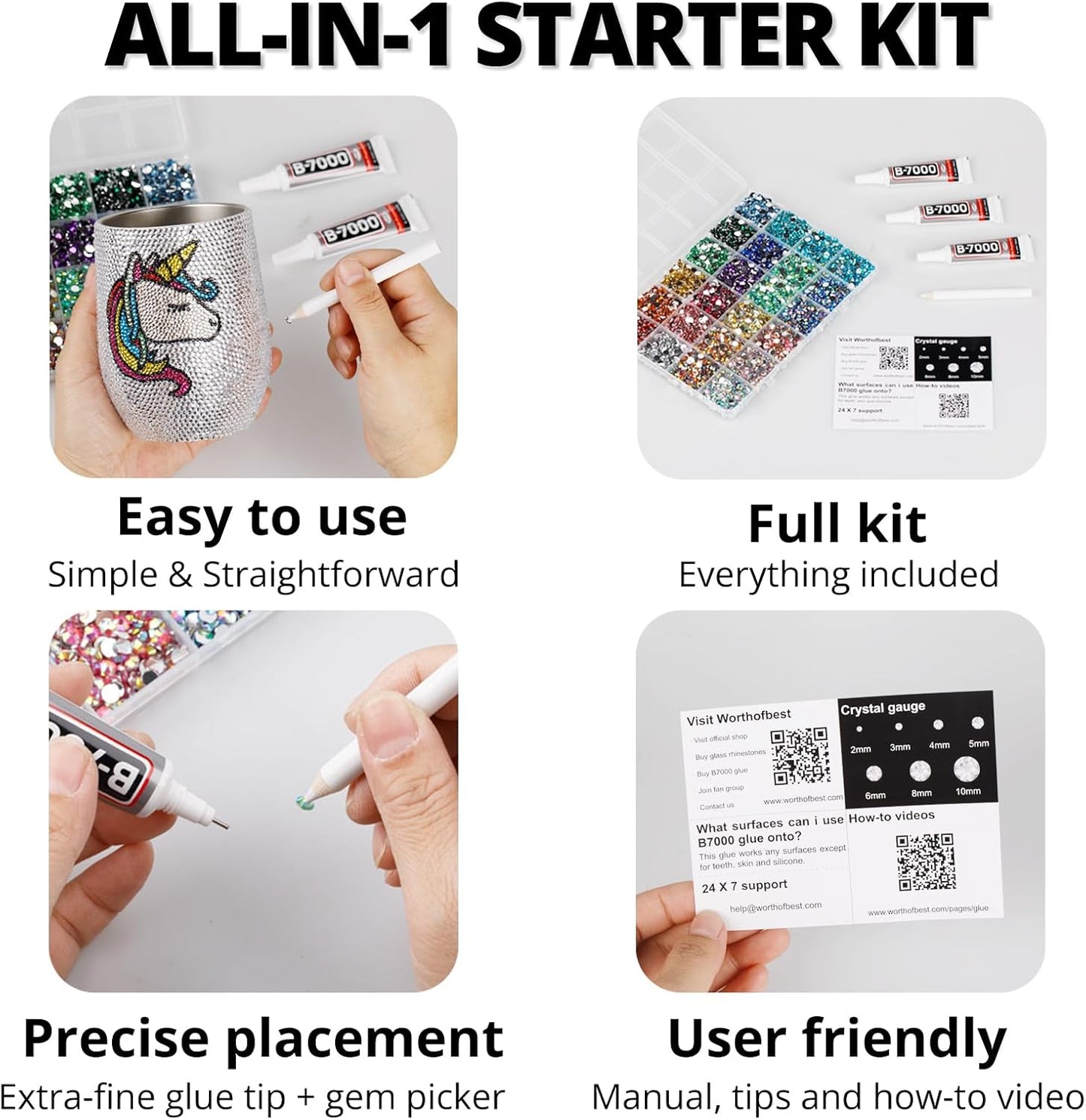 30000Pcs Resin Rainbow Colorful Rhinestones for Crafting Bedazzling, Assorted Color 3mm Flatback Bulk Gems for Crafts Clothing Shoes Fabric Nails, Flat Back Small ab Crystal with 3Pcs 10ml b7000 Glue