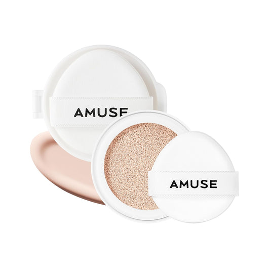 Amuse SEOUL Ceramic Skin Perfector Cushion Foundation Refill | Long-lasting, Lightweight, Semi-matte, Flawless Coverage, Hypoallergenic, Korean Beauty, Vegan(15g / 0.52 oz.) ([REFILL] 01 PORCELAIN)