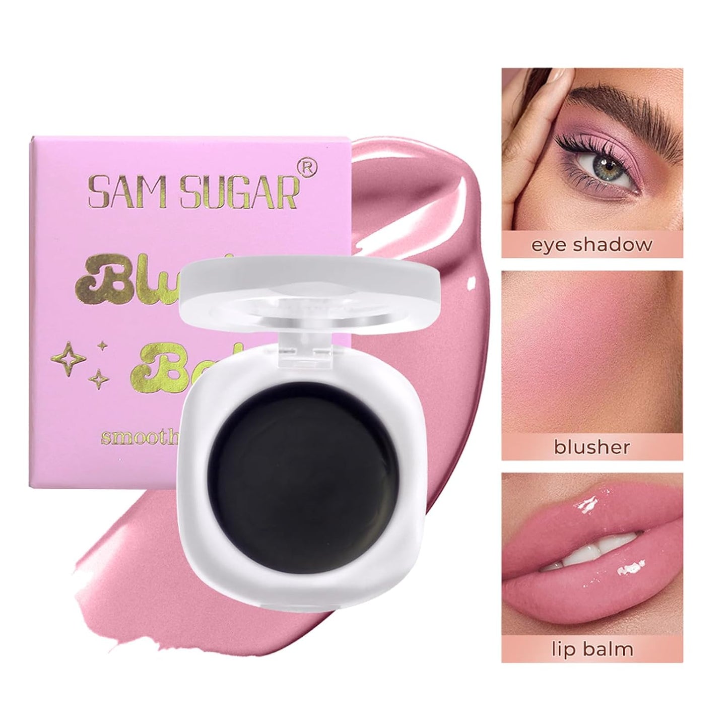 Cream Blush,Color Color Changing Tint,Magic Blush for Cheek & Lip Waterproof Multi-Use Lips and Cheek Tint,Moisturizing Lightweight, Makeup Blush (Black, 1.62 oz)