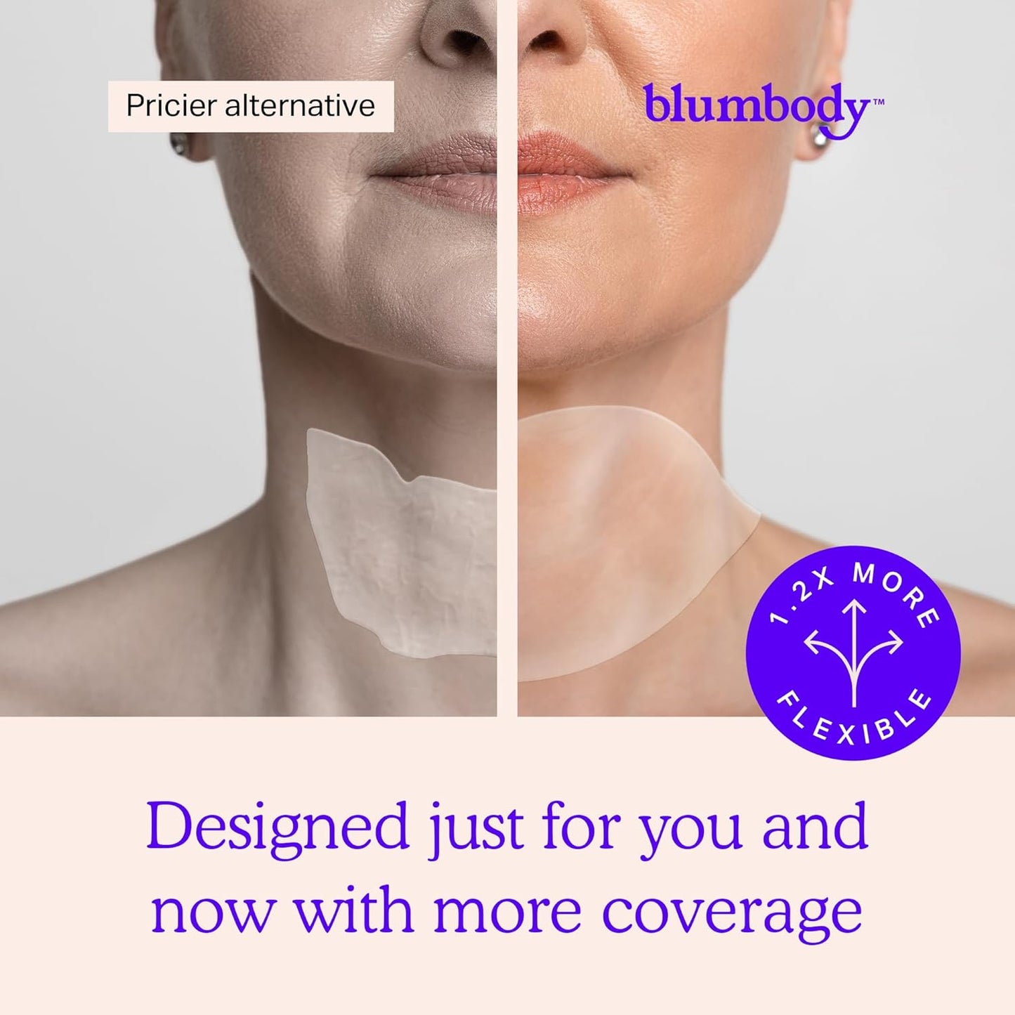 BLUMBODY Neck Wrinkle Patches – Anti-Wrinkle Silicone Patches for Skin Firming, Tightening – Reusable Overnight Pads – Anti-Aging Crepe Erase Pads – Neck, Décolleté (1-Month Supply)