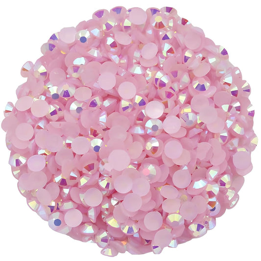 4500 Pcs SS6 2mm AB Flatback Rhinestones for Nails Art Crafts Glitter Round Shine Gems Crystals DIY Clothes Shoes （Light Pink AB）